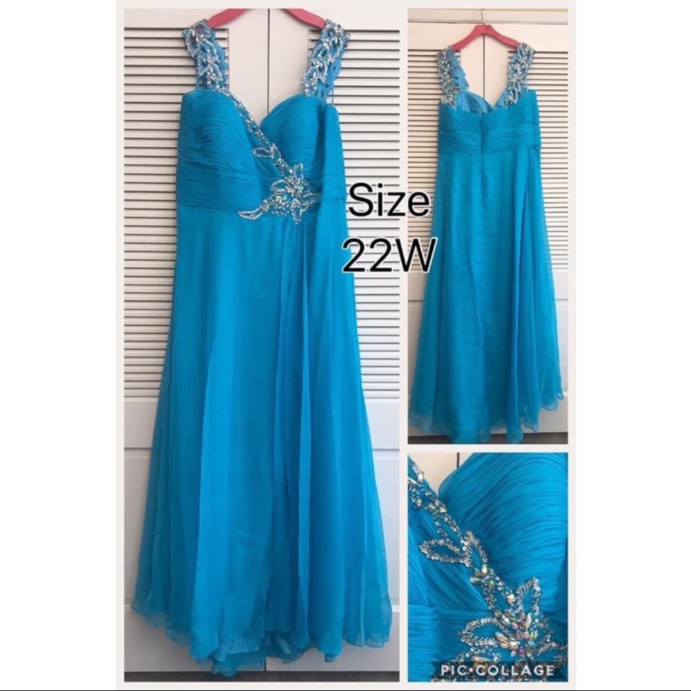 Mac Duggal Blue Evening Gown
